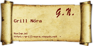Grill Nóra névjegykártya